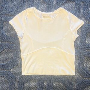 We The Free Cream Short Sleeve Top